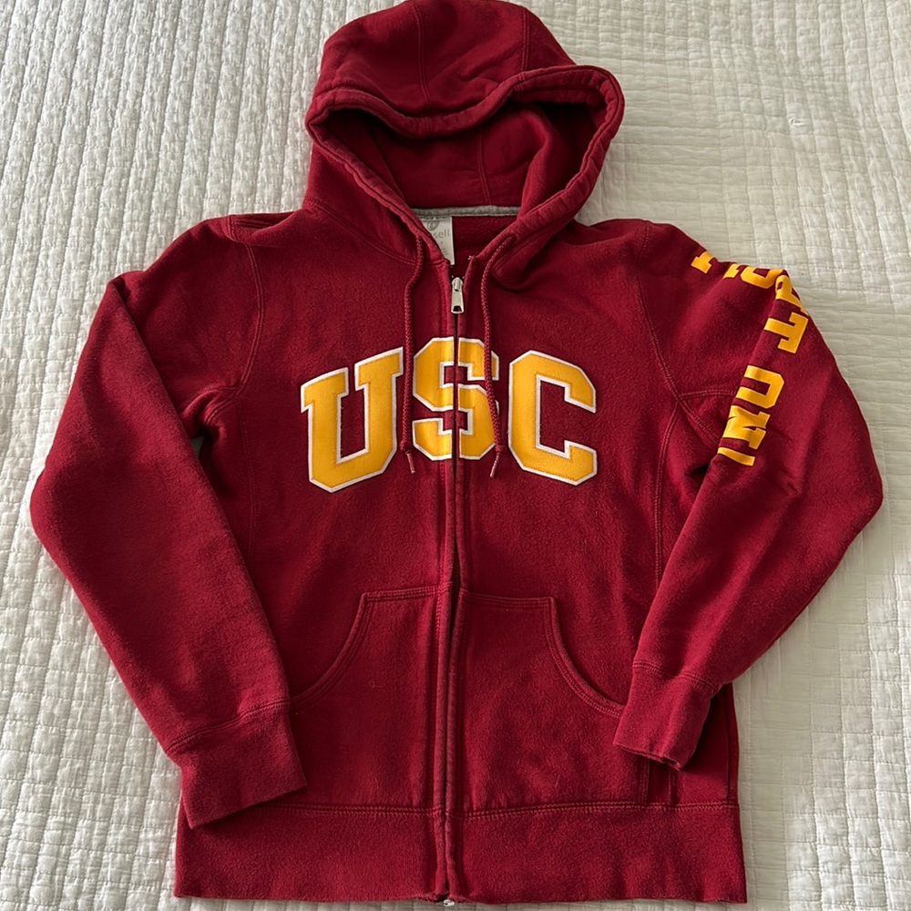 USC Hoodie/Jacket, front zip, Small